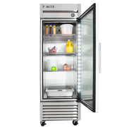 True T-23G-HC~FGD01 27" One Section Reach In Refrigerator, (1) Right Hinge Glass Door, 115v
