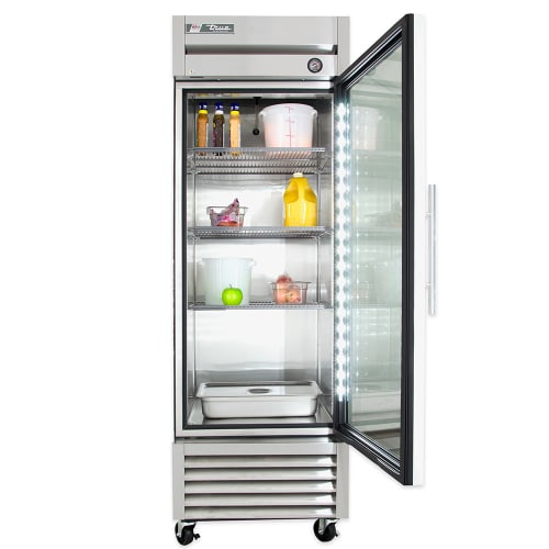 True T-23G-HC~FGD01 27" One Section Reach In Refrigerator, (1) Right Hinge Glass Door, 115v