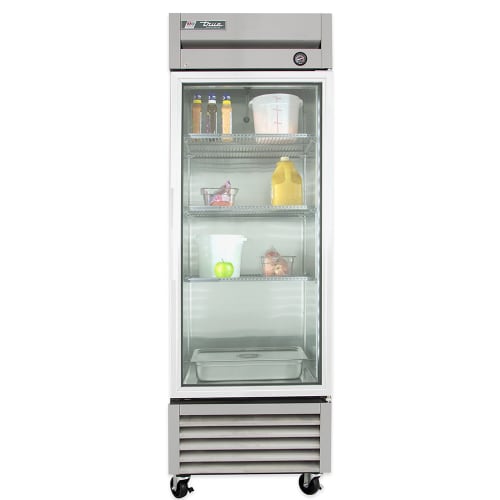 True T-23G-HC~FGD01 27" One Section Reach In Refrigerator, (1) Right Hinge Glass Door, 115v