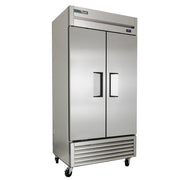 True T-35-HC 39 1/2" Two Section Reach In Refrigerator, (2) Left/Right Hinge Solid Doors, 115v