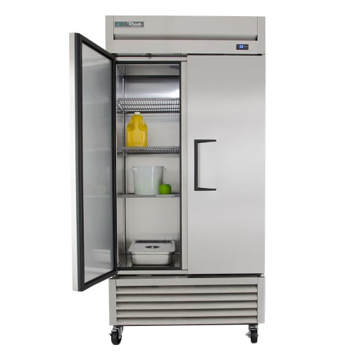 True T-35-HC 39 1/2" Two Section Reach In Refrigerator, (2) Left/Right Hinge Solid Doors, 115v