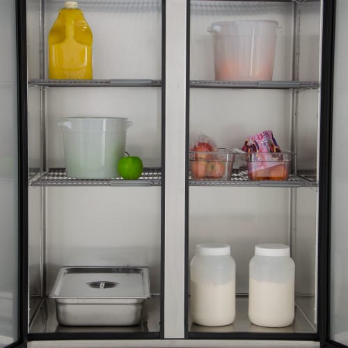 True T-35-HC 39 1/2" Two Section Reach In Refrigerator, (2) Left/Right Hinge Solid Doors, 115v