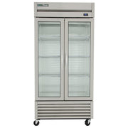 True T-35G-HC~FGD01 39 3/5" Two Section Reach In Refrigerator, (2) Left/Right Hinge Glass Doors, 115v