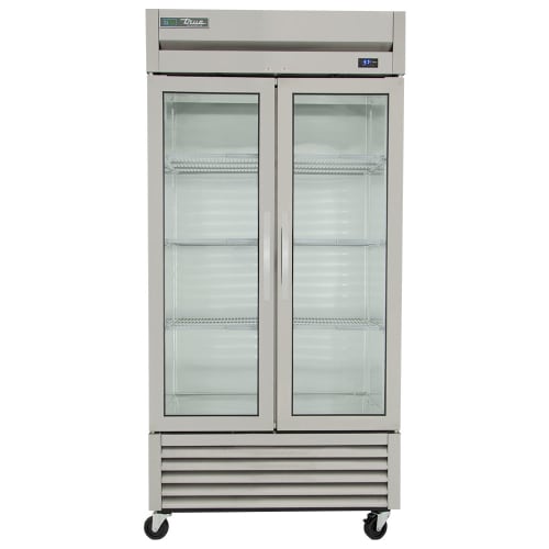 True T-35G-HC~FGD01 39 3/5" Two Section Reach In Refrigerator, (2) Left/Right Hinge Glass Doors, 115v