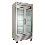 True T-35G-HC~FGD01 39 3/5" Two Section Reach In Refrigerator, (2) Left/Right Hinge Glass Doors, 115v
