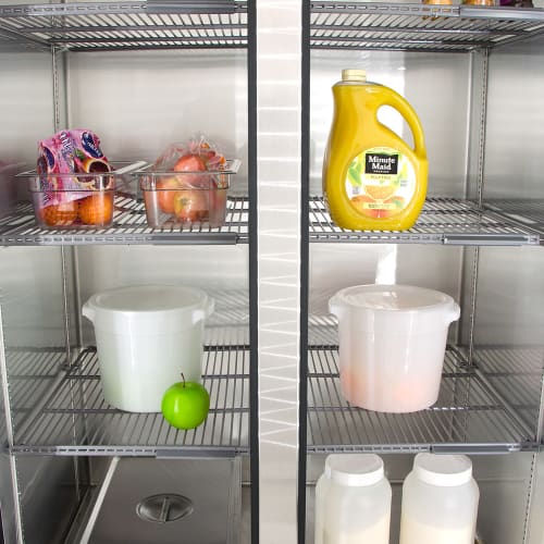 True T-35G-HC~FGD01 39 3/5" Two Section Reach In Refrigerator, (2) Left/Right Hinge Glass Doors, 115v