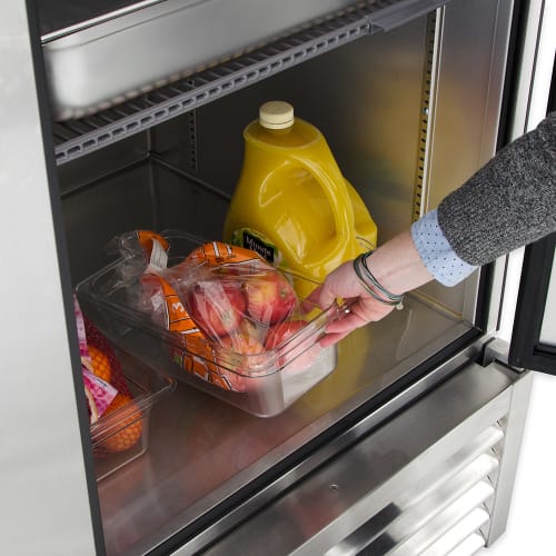 True T-49-HC 54" Two Section Reach In Refrigerator, (2) Left/Right Hinge Solid Doors, 115v