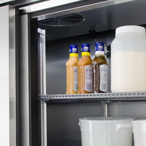 True T-49-HC 54" Two Section Reach In Refrigerator, (2) Left/Right Hinge Solid Doors, 115v
