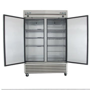 True T-49DT-HC 54 1/8" Two Section Commercial Combo Refrigerator Freezer - Solid Doors, Dual Temp, 115v