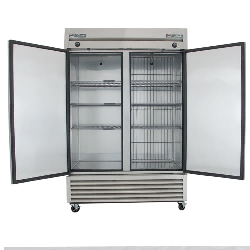 True T-49DT-HC 54 1/8" Two Section Commercial Combo Refrigerator Freezer - Solid Doors, Dual Temp, 115v