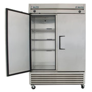 True T-49DT-HC 54 1/8" Two Section Commercial Combo Refrigerator Freezer - Solid Doors, Dual Temp, 115v