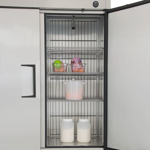 True T-49DT-HC 54 1/8" Two Section Commercial Combo Refrigerator Freezer - Solid Doors, Dual Temp, 115v