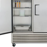 True T-49DT-HC 54 1/8" Two Section Commercial Combo Refrigerator Freezer - Solid Doors, Dual Temp, 115v