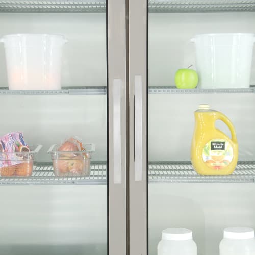 True T-49G-HC~FGD01 54" Two Section Reach In Refrigerator, (2) Left/Right Hinge Glass Doors, 115v