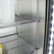 True T-49G-HC~FGD01 54" Two Section Reach In Refrigerator, (2) Left/Right Hinge Glass Doors, 115v