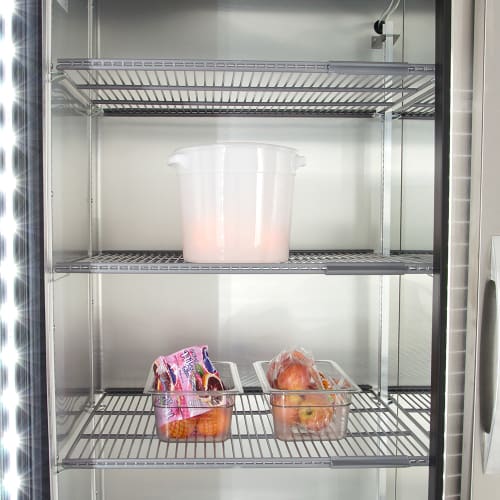 True T-49G-HC~FGD01 54" Two Section Reach In Refrigerator, (2) Left/Right Hinge Glass Doors, 115v