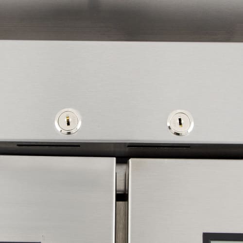 True T-49G-HC~FGD01 54" Two Section Reach In Refrigerator, (2) Left/Right Hinge Glass Doors, 115v
