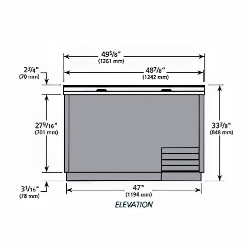 True T-50-GC-HC 2 Section Glass Chiller w/ 250 Mug Capacity, Black, 115v