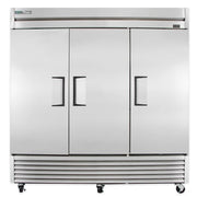 True T-72F-HC 78 1/8" T Series Three Section Reach In Freezer, (3) Left/Right Hinge Solid Doors, 115v
