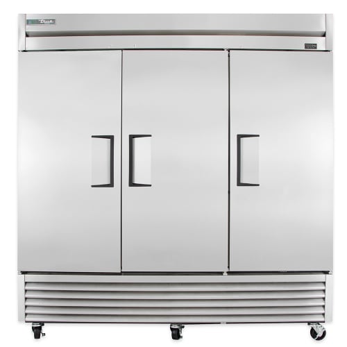 True T-72F-HC 78 1/8" T Series Three Section Reach In Freezer, (3) Left/Right Hinge Solid Doors, 115v