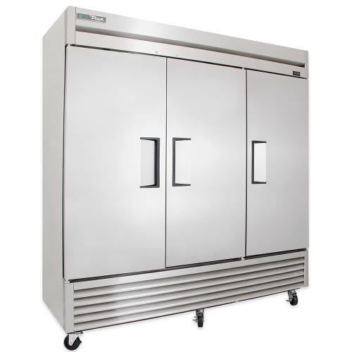 True T-72F-HC 78 1/8" T Series Three Section Reach In Freezer, (3) Left/Right Hinge Solid Doors, 115v
