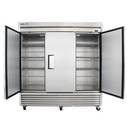 True T-72F-HC 78 1/8" T Series Three Section Reach In Freezer, (3) Left/Right Hinge Solid Doors, 115v