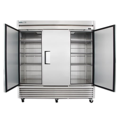 True T-72F-HC 78 1/8" T Series Three Section Reach In Freezer, (3) Left/Right Hinge Solid Doors, 115v