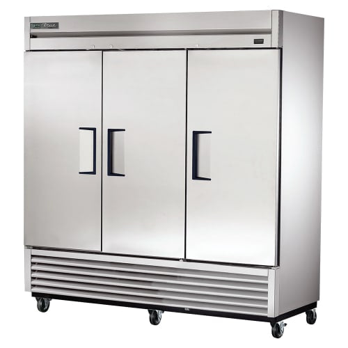 True T-72F-HC 78 1/8" T Series Three Section Reach In Freezer, (3) Left/Right Hinge Solid Doors, 115v