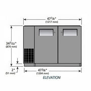 True TBB24-48-2S-Z1-BST-B-1 48 1/8" Bar Refrigerator - 2 Swinging Solid Doors, Black, 115v