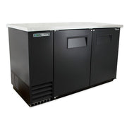 True TBB-2-HC 58 7/8" Bar Refrigerator - 2 Swinging Solid Doors, Black, 115v
