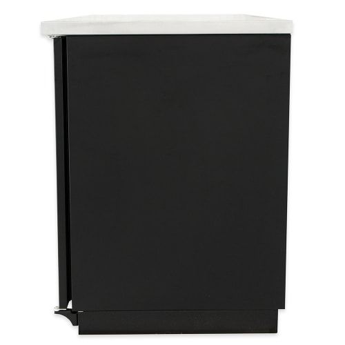 True TBB-2-HC 58 7/8" Bar Refrigerator - 2 Swinging Solid Doors, Black, 115v