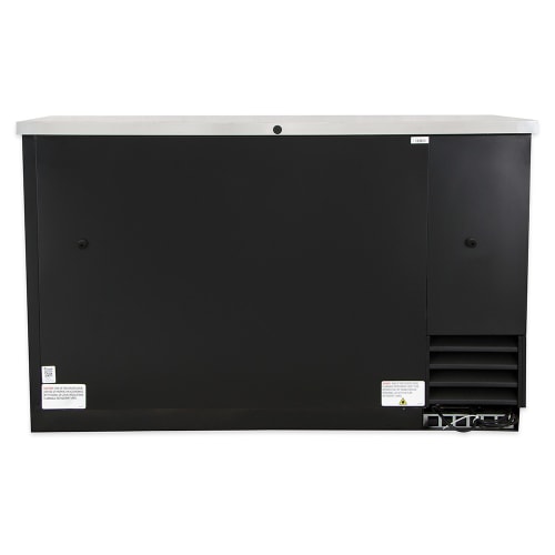 True TBB-2-HC 58 7/8" Bar Refrigerator - 2 Swinging Solid Doors, Black, 115v