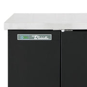 True TBB-2-HC 58 7/8" Bar Refrigerator - 2 Swinging Solid Doors, Black, 115v