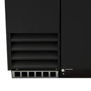 True TBB-2-HC 58 7/8" Bar Refrigerator - 2 Swinging Solid Doors, Black, 115v