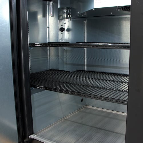 True TBB-2-HC 58 7/8" Bar Refrigerator - 2 Swinging Solid Doors, Black, 115v