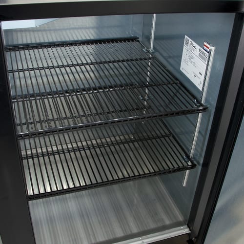 True TBB-2-HC 58 7/8" Bar Refrigerator - 2 Swinging Solid Doors, Black, 115v