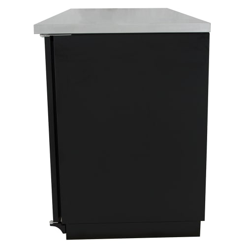 True TBB-3-HC 69" Bar Refrigerator - 2 Swinging Solid Doors, Black, 115v