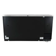 True TBB-3-HC 69" Bar Refrigerator - 2 Swinging Solid Doors, Black, 115v