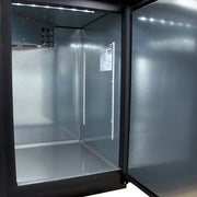 True TBB-3-HC 69" Bar Refrigerator - 2 Swinging Solid Doors, Black, 115v