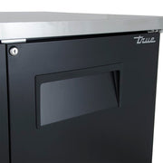 True TBB-3-HC 69" Bar Refrigerator - 2 Swinging Solid Doors, Black, 115v