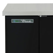 True TBB-3-HC 69" Bar Refrigerator - 2 Swinging Solid Doors, Black, 115v