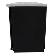 True TBB-4-HC 90 3/8" Bar Refrigerator - 3 Swinging Solid Doors, Black, 115v