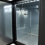 True TBB-4-HC 90 3/8" Bar Refrigerator - 3 Swinging Solid Doors, Black, 115v
