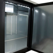 True TBB-4-HC 90 3/8" Bar Refrigerator - 3 Swinging Solid Doors, Black, 115v