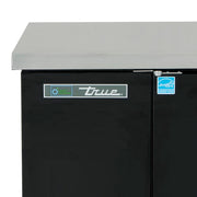 True TBB-4-HC 90 3/8" Bar Refrigerator - 3 Swinging Solid Doors, Black, 115v