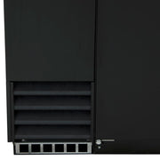 True TBB-4-HC 90 3/8" Bar Refrigerator - 3 Swinging Solid Doors, Black, 115v