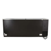 True TBB-4G-HC-LD 90 3/8" Bar Refrigerator - 3 Swinging Glass Doors, Black, 115v