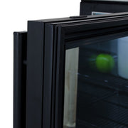 True TBB-4G-HC-LD 90 3/8" Bar Refrigerator - 3 Swinging Glass Doors, Black, 115v