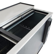True TD-95-38-HC 95" Forced Air Bottle Cooler - Holds (900) 12 oz Bottles, Lid Locks, 115v
