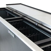 True TD-95-38-HC 95" Forced Air Bottle Cooler - Holds (900) 12 oz Bottles, Lid Locks, 115v